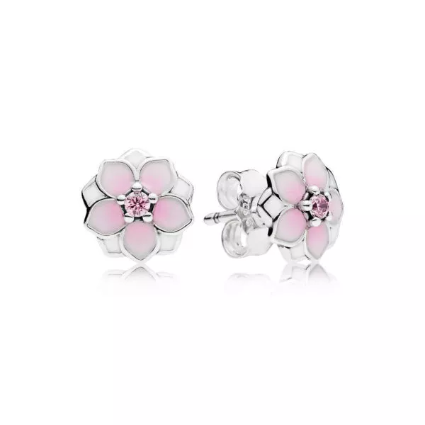 brincos pandora de flor