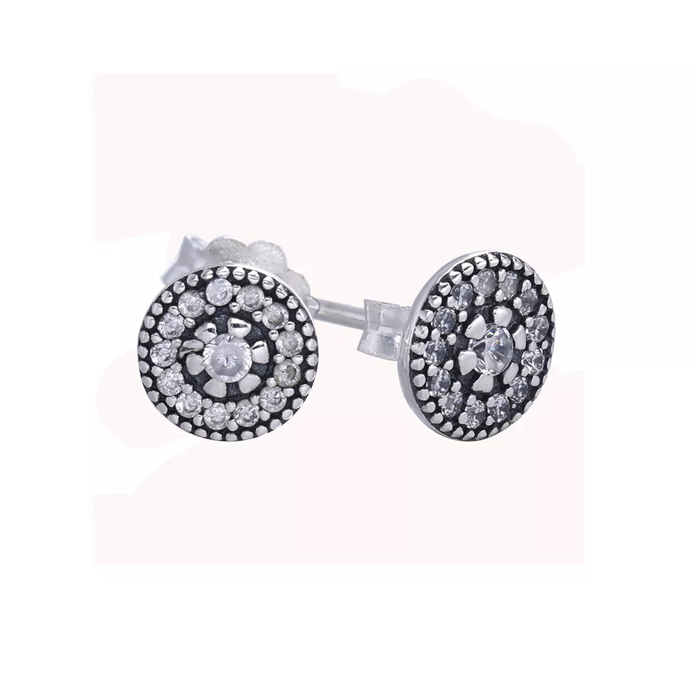 brincos pandora de prata elegância