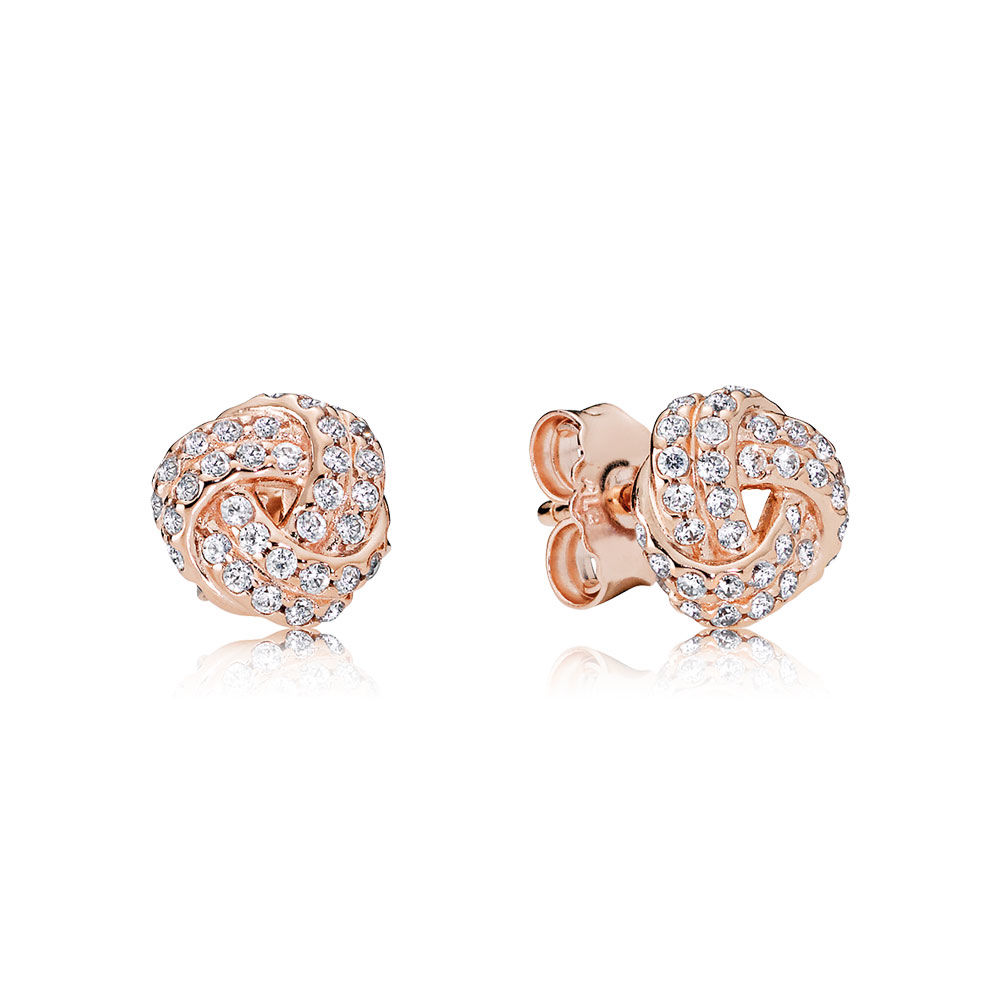 brincos pandora rose nó do amor 280696cz
