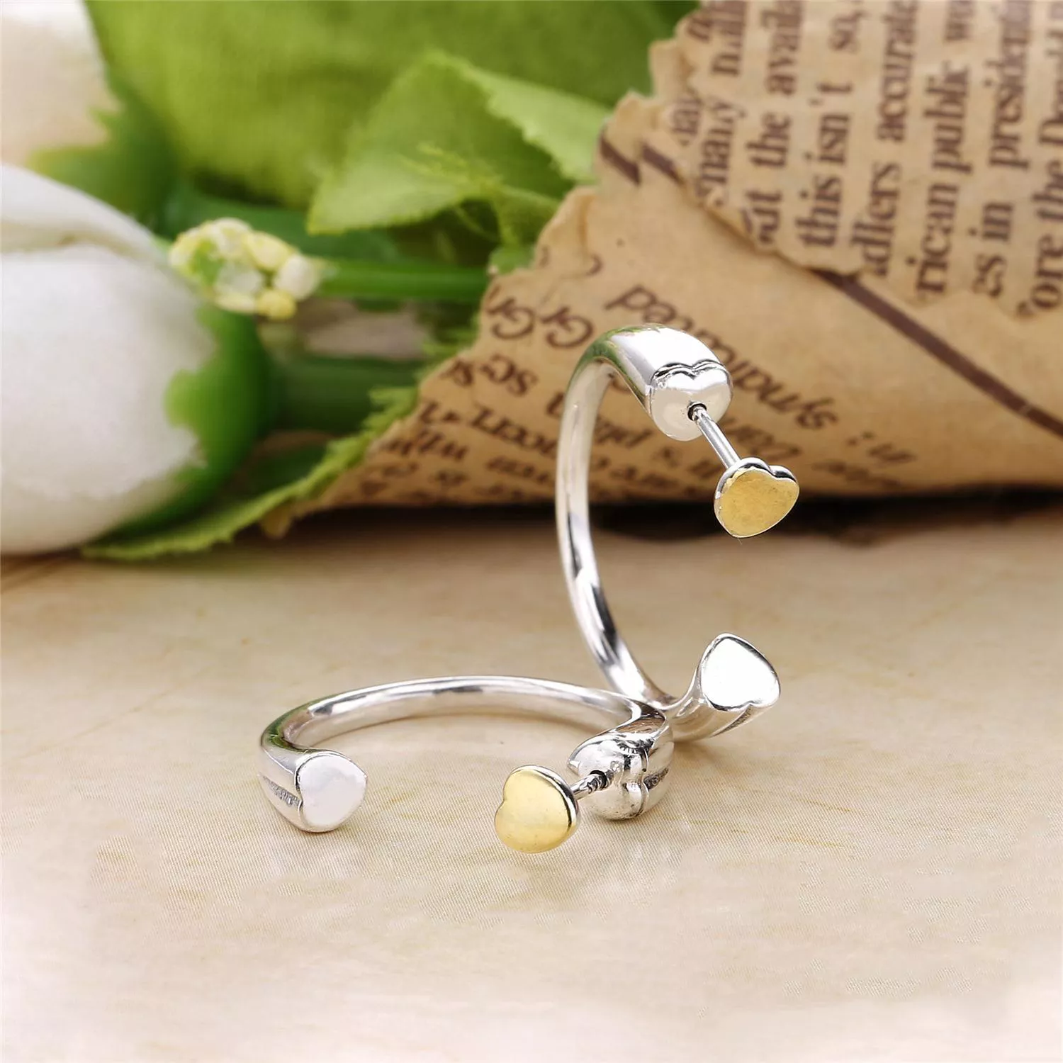 Brinco PANDORA Dois Corações