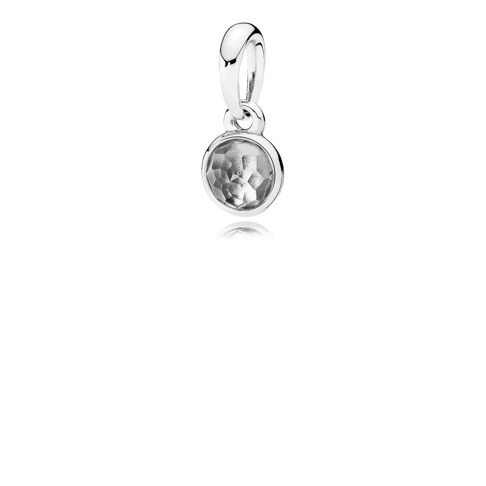 Charm Pendente PANDORA Gota de Cristal de Rocha Abril - 390396RC