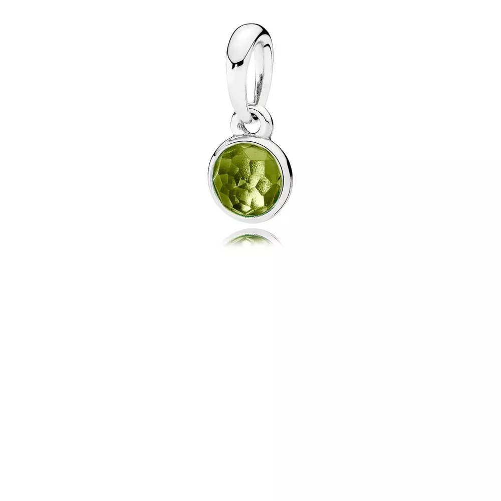 charm pendente pandora de peridoto agosto 390396pe