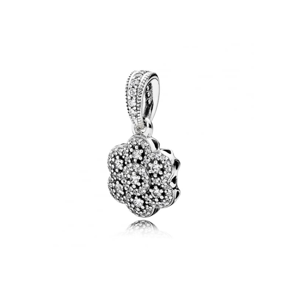 charm pendente pandora flores cristalizadas 390392cz