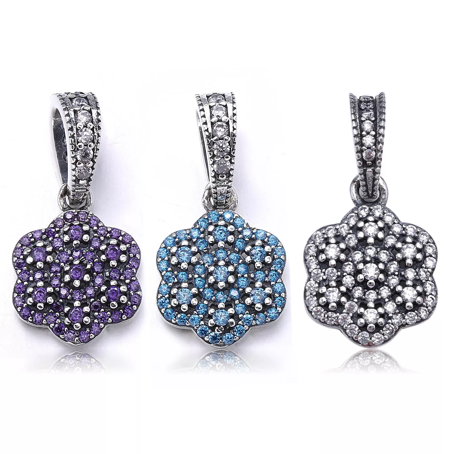 Charm Pendente PANDORA Flores Cristalizadas - 390392CZ