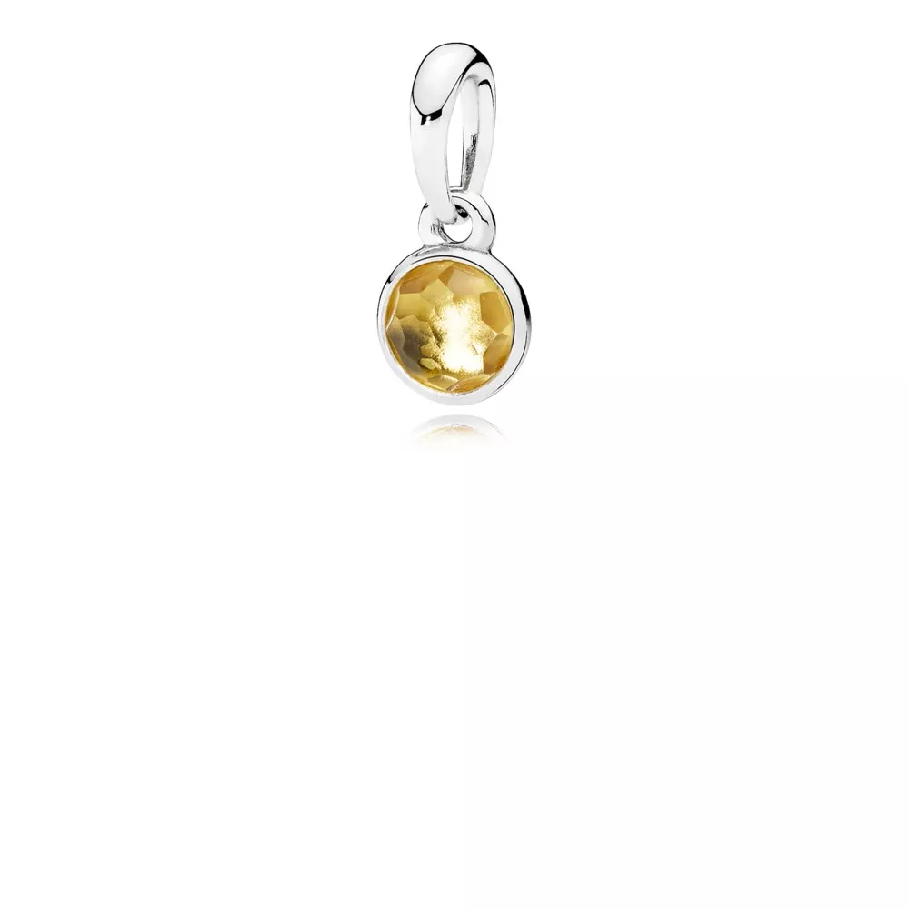 Charm Pendente PANDORA Gota de Citrino Novembro - 390396CI