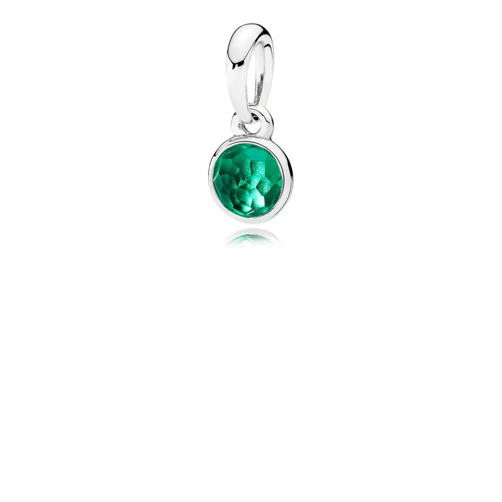 Charm Pendente PANDORA Gota de Cristal Verde Maio - 390396NRG
