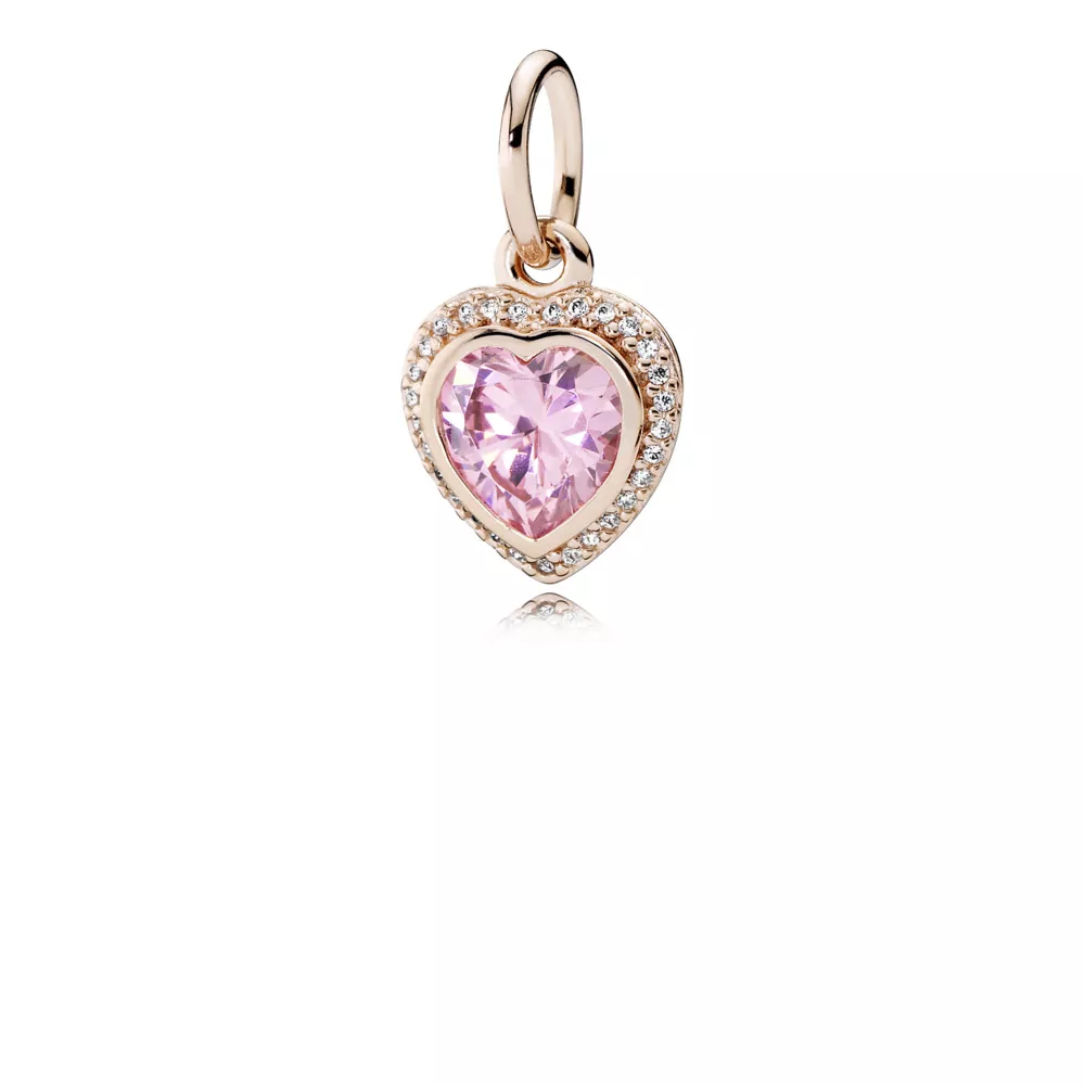 charm pendente pandora rose amor brilhante 380366pcz