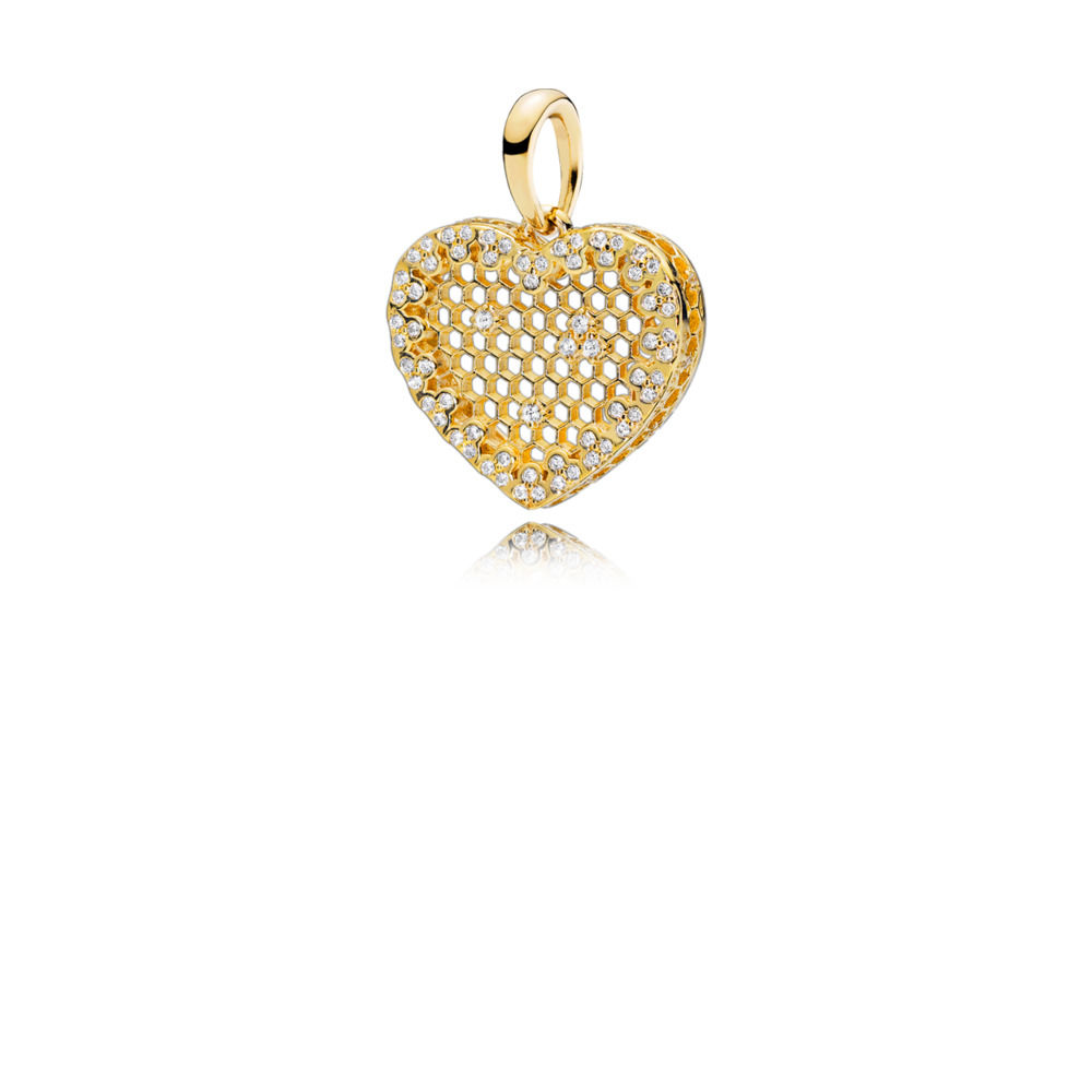 charm pendente pandora shine favo de mel