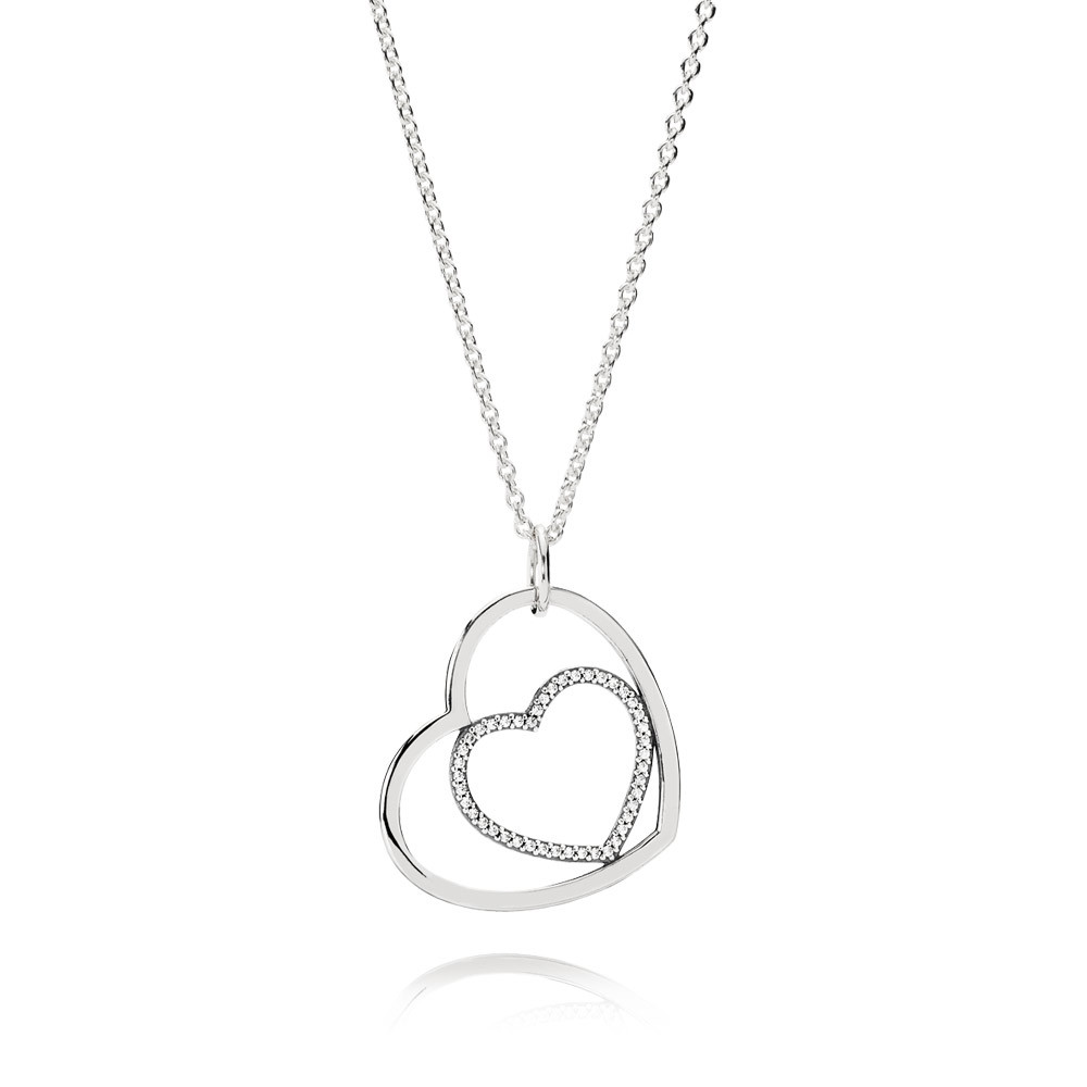 colar pandora amor em dobro 390364cz90