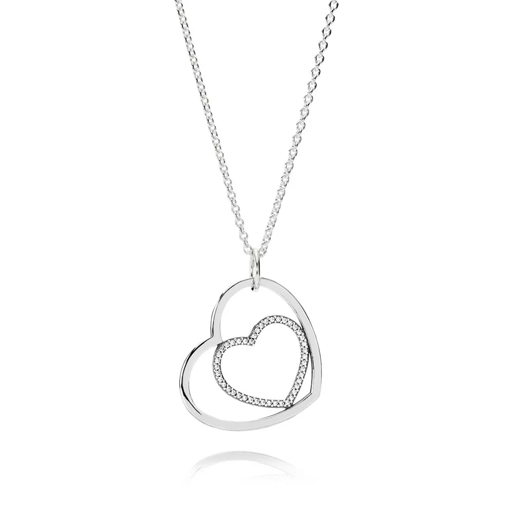 Colar PANDORA Amor em Dobro - 390364CZ-90