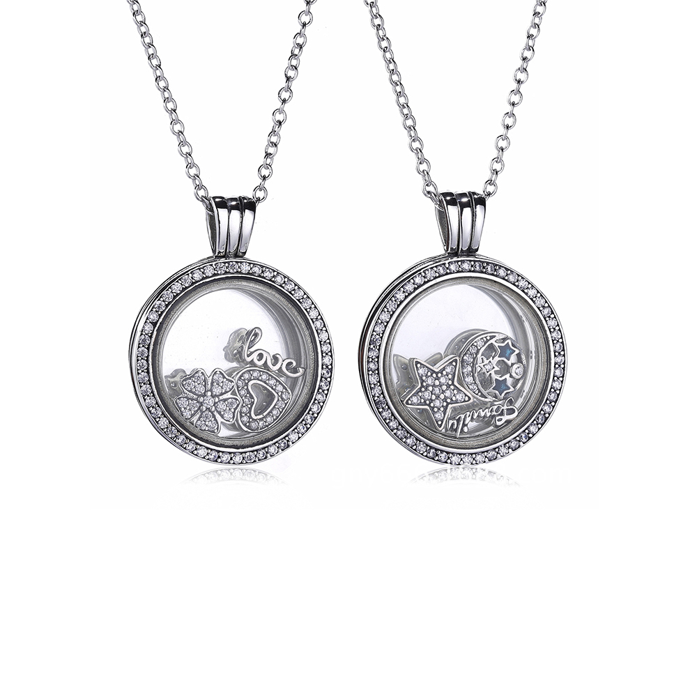 colar pandora floating locket