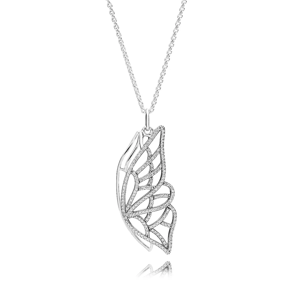 Colar PANDORA Borboleta com Zircônia Cúbica