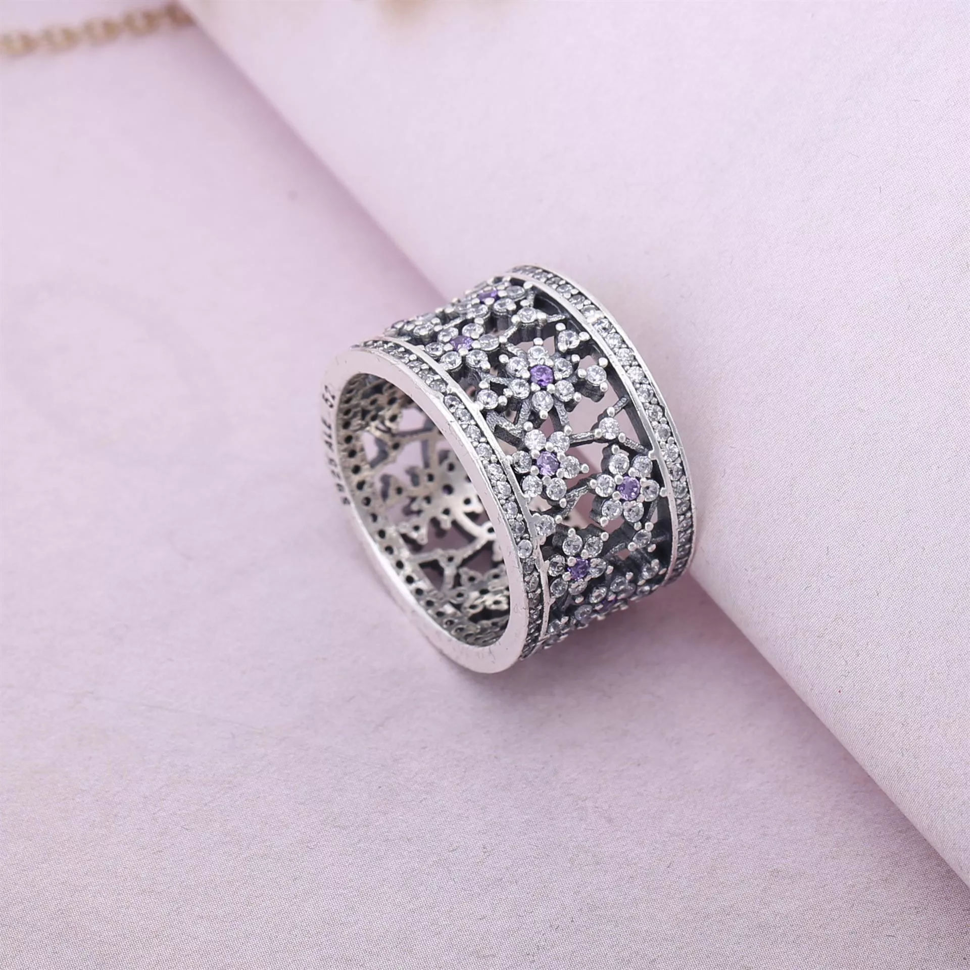 Anel PANDORA Ramo Forget-me-Knot Flor da Recordação - 190991ACZ