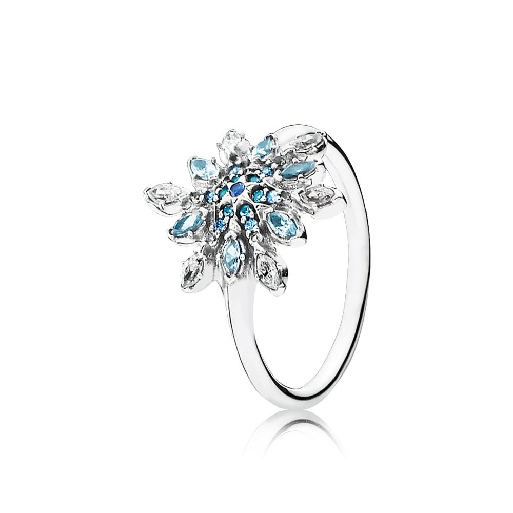 anel cristal de neve pandora