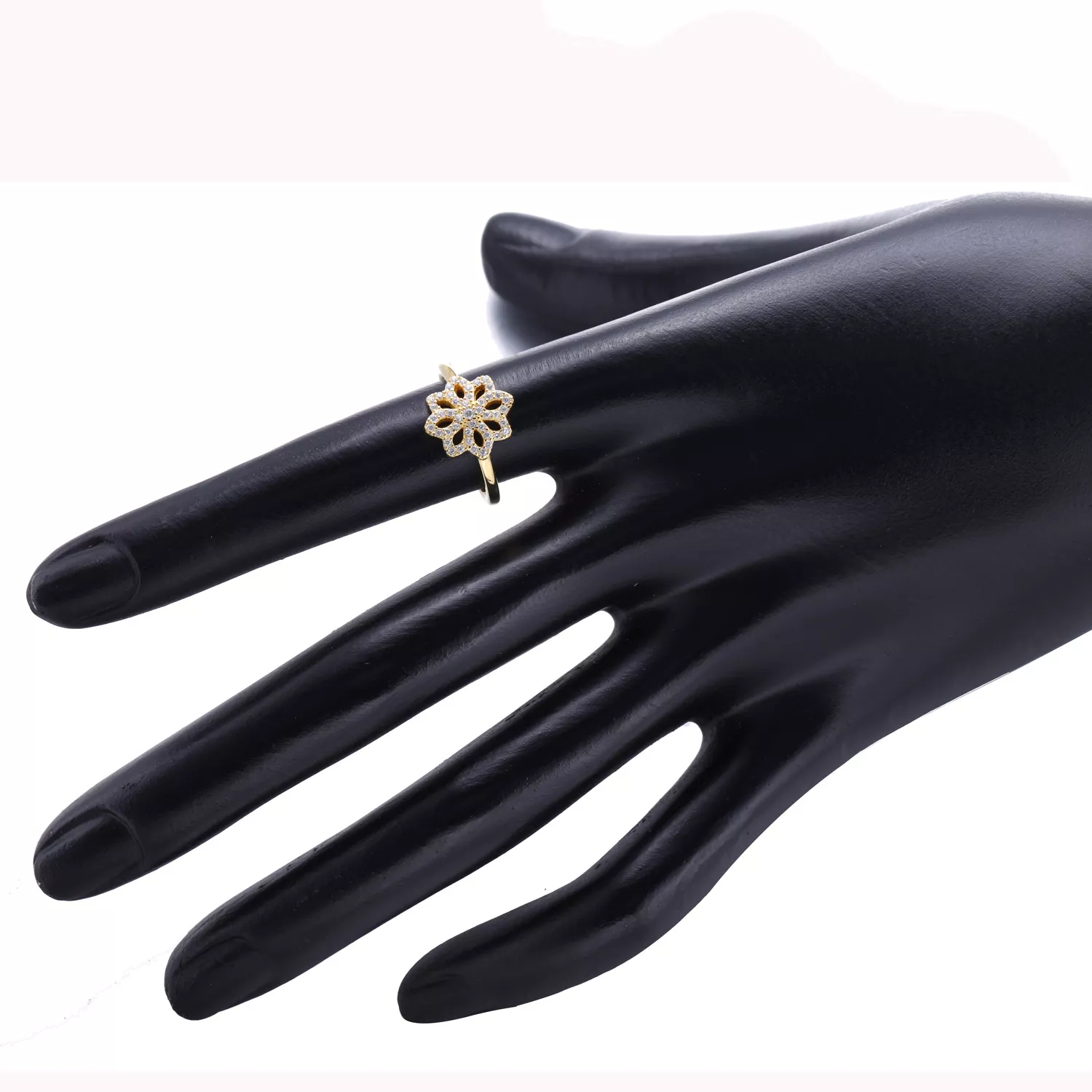 Anel PANDORA de Ouro Luz da Flor - 150182CZ