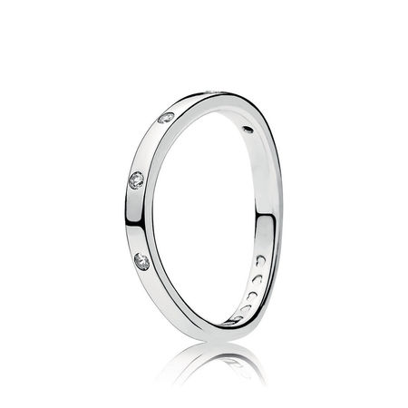anel ouro branco pandora