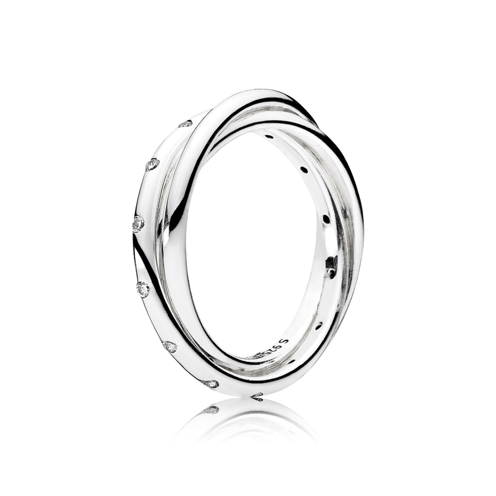 anel pandora círculos entrelaçados 191034cz