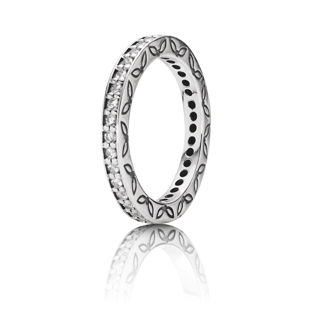 anel pandora de prata cubic zirconia 190618cz
