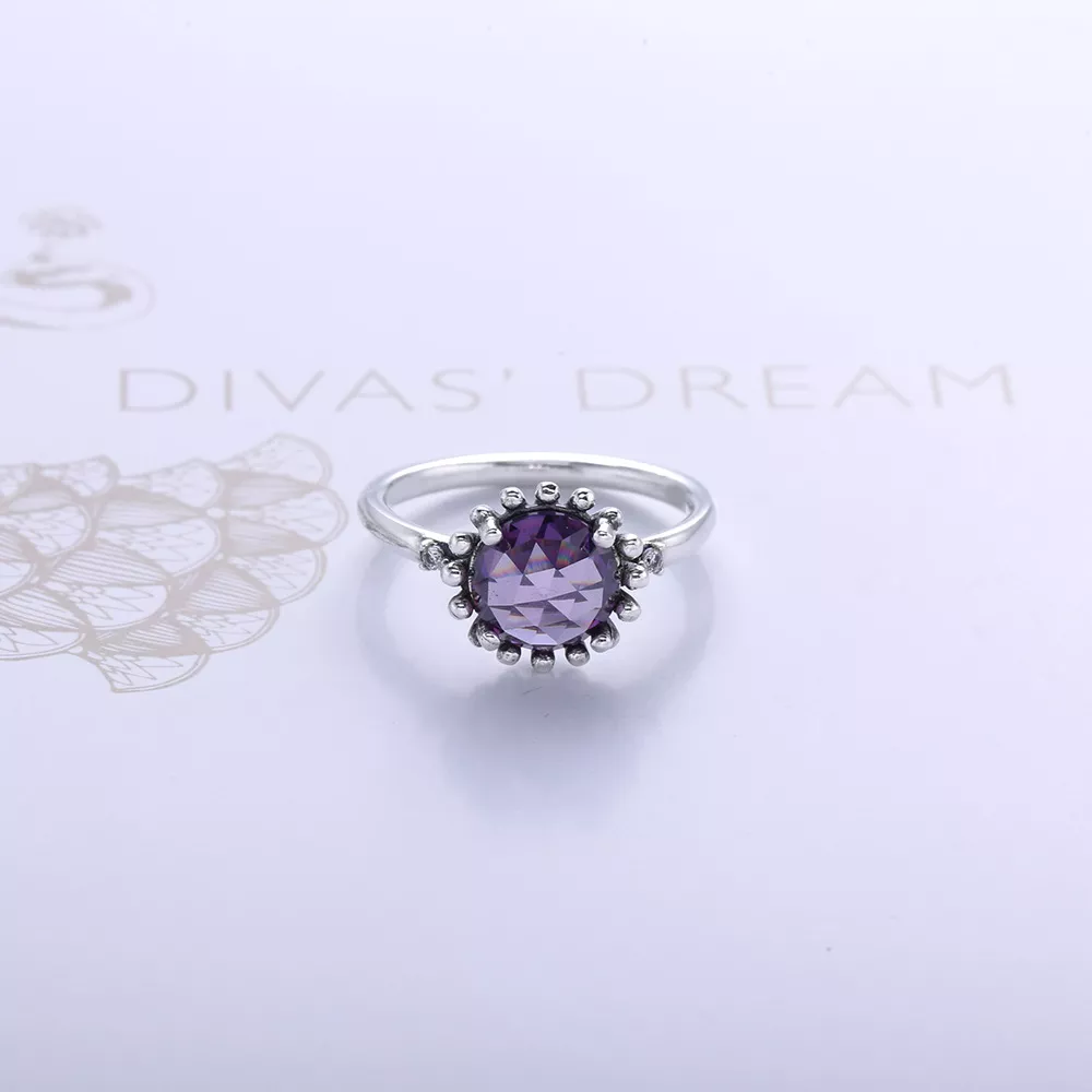Anel PANDORA de Prata, light colour amethyst - 190850PAM