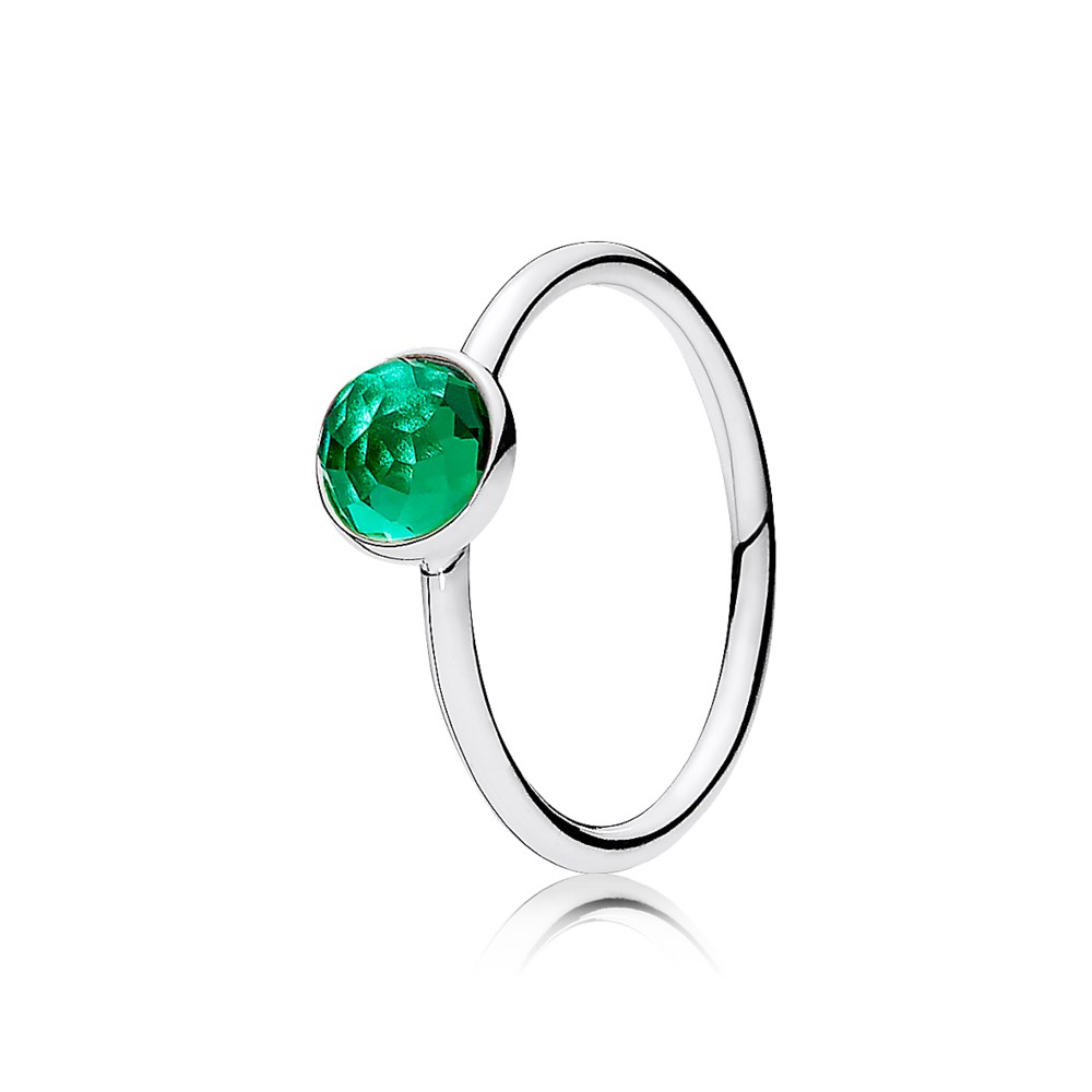 anel pandora gota cristal