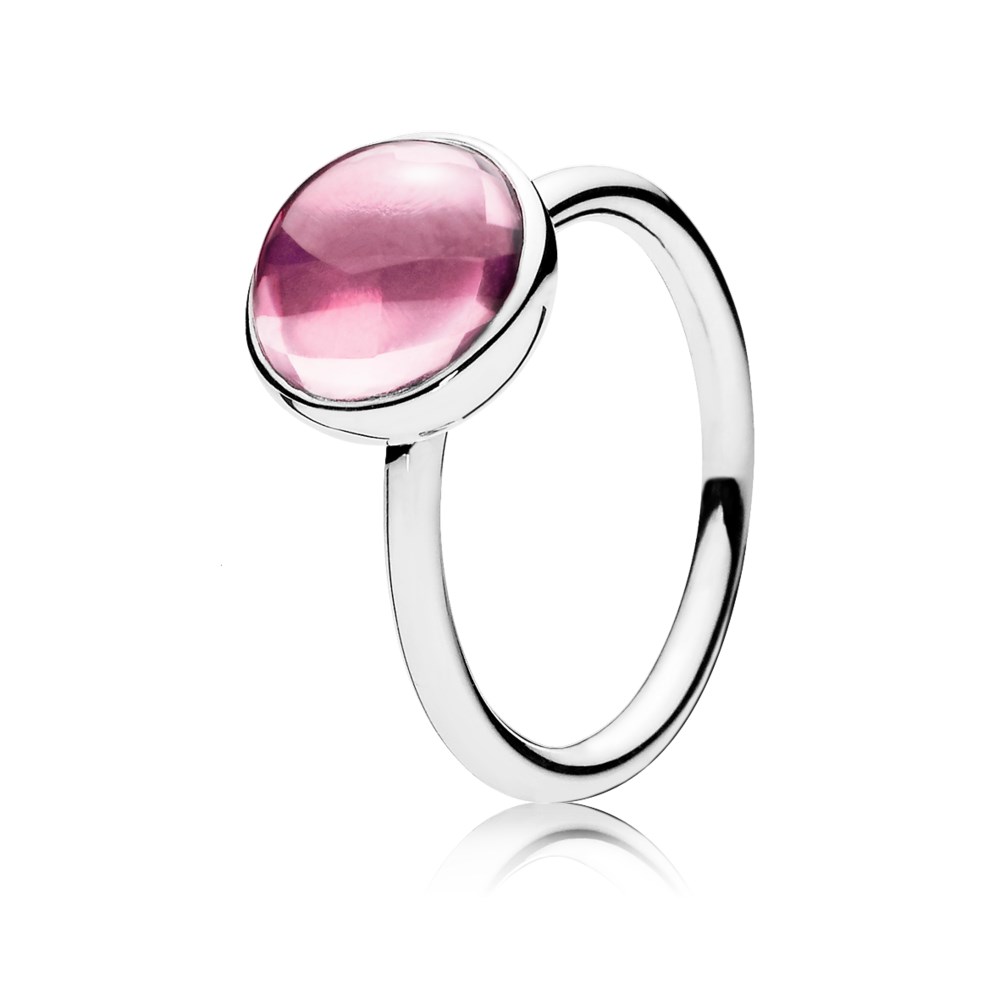 anel pandora gotas de poesia rosa 190982pcz