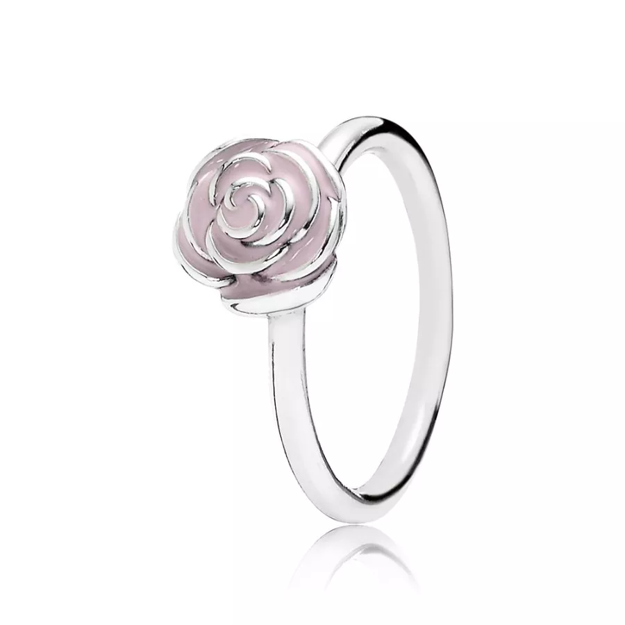 Rose Anel PANDORA de Prata with pink enamel - 190905EN40