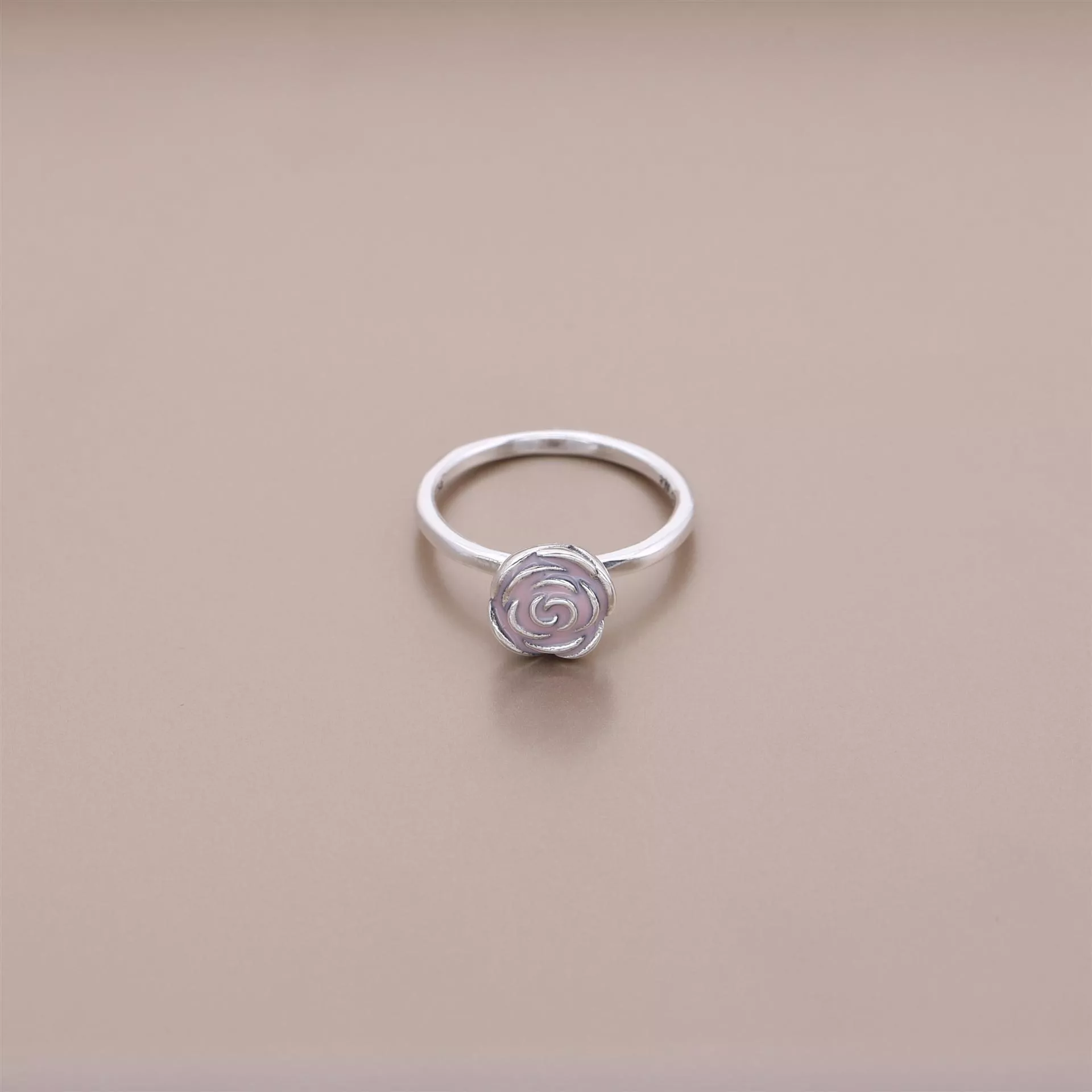 Rose Anel PANDORA de Prata with pink enamel - 190905EN40