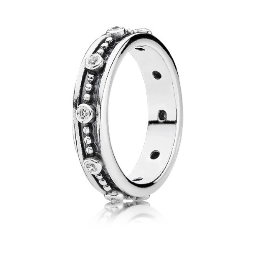 (imagem para) Anel PANDORA de Prata com Zircônia Cúbica - 190882CZ - Anéis