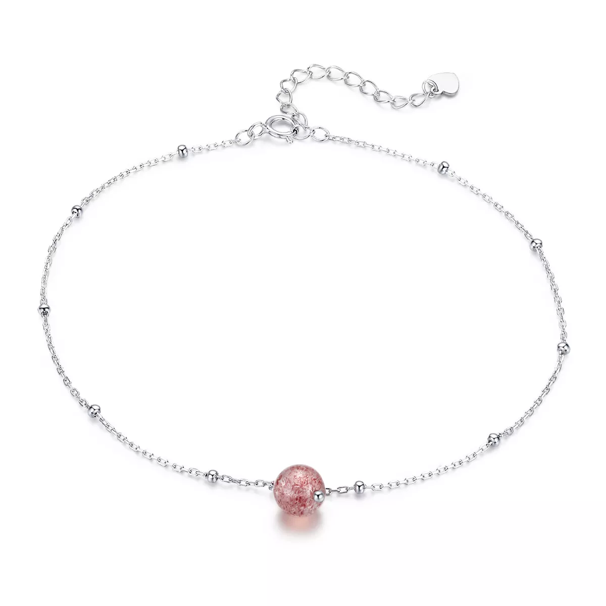 Tornozeleira Quartzo morango - SCT012