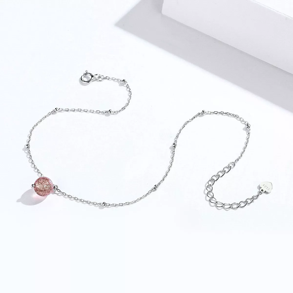 Tornozeleira Quartzo morango - SCT012