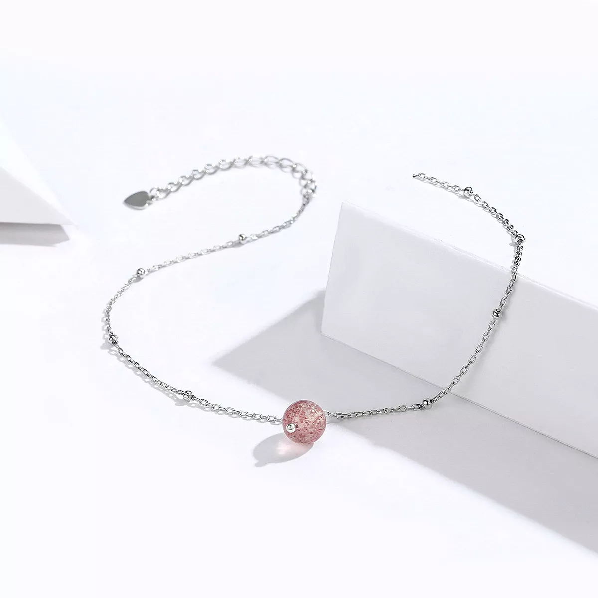 Tornozeleira Quartzo morango - SCT012