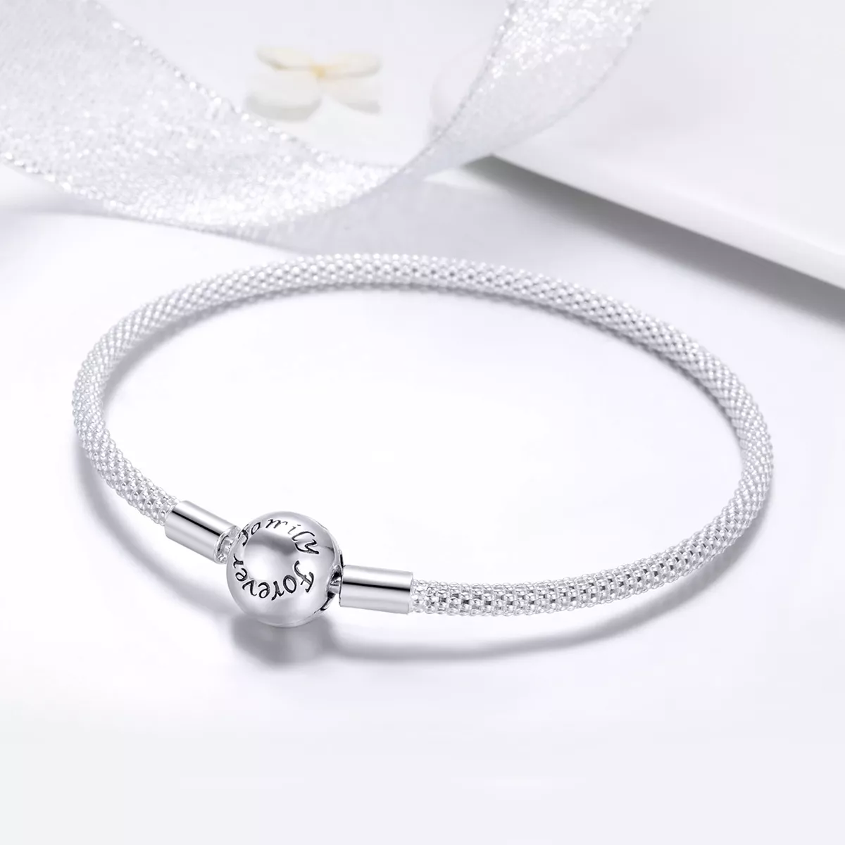 Bracelete estilo Pandora Rígido Amor para sempre - SCB105