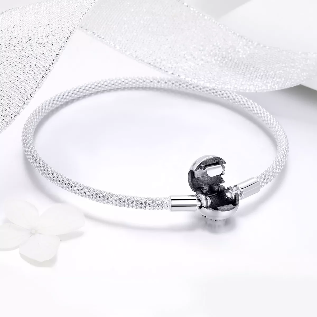 Bracelete estilo Pandora Rígido Amor para sempre - SCB105