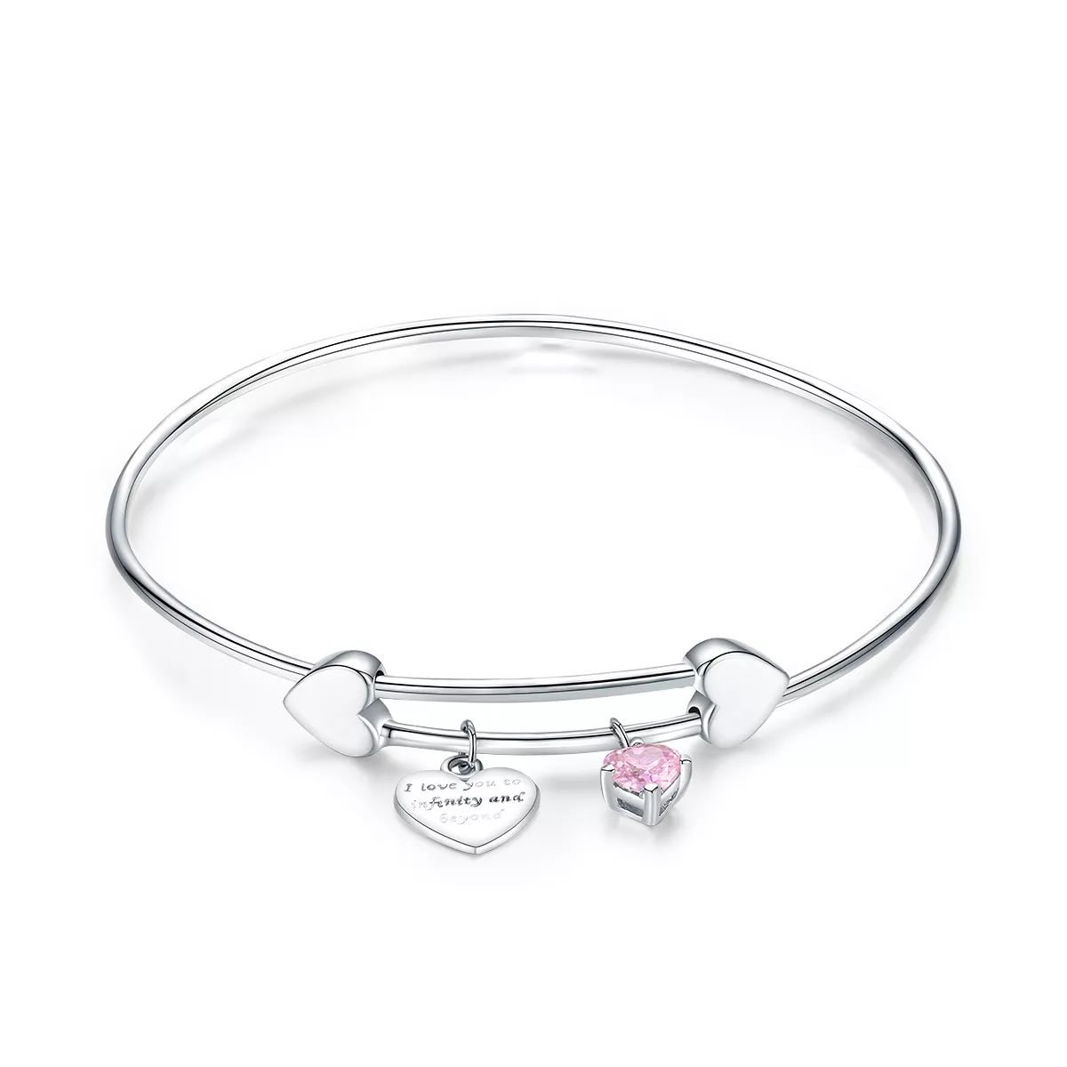 Bracelete estilo Pandora Rígido Promessa de amor - SCB124
