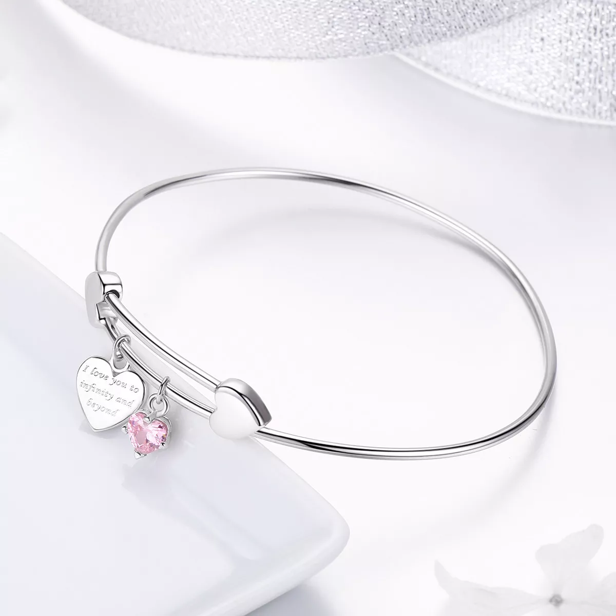 Bracelete estilo Pandora Rígido Promessa de amor - SCB124