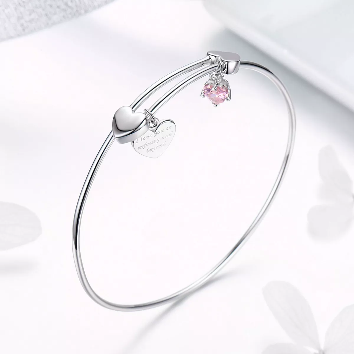 Bracelete estilo Pandora Rígido Promessa de amor - SCB124
