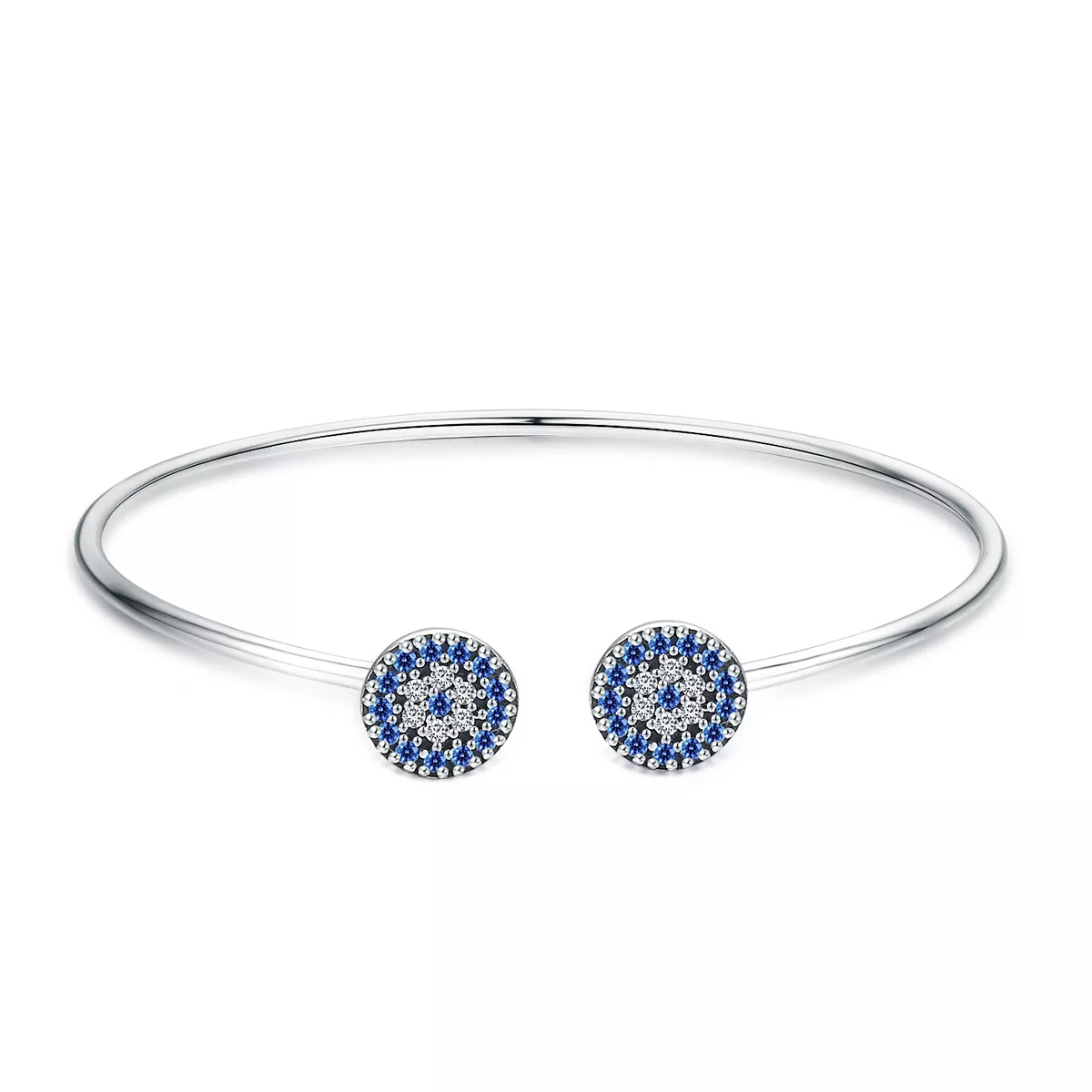 Bracelete Rigido Aberto Estrelas brilhantes estilo Pandora - SCB058