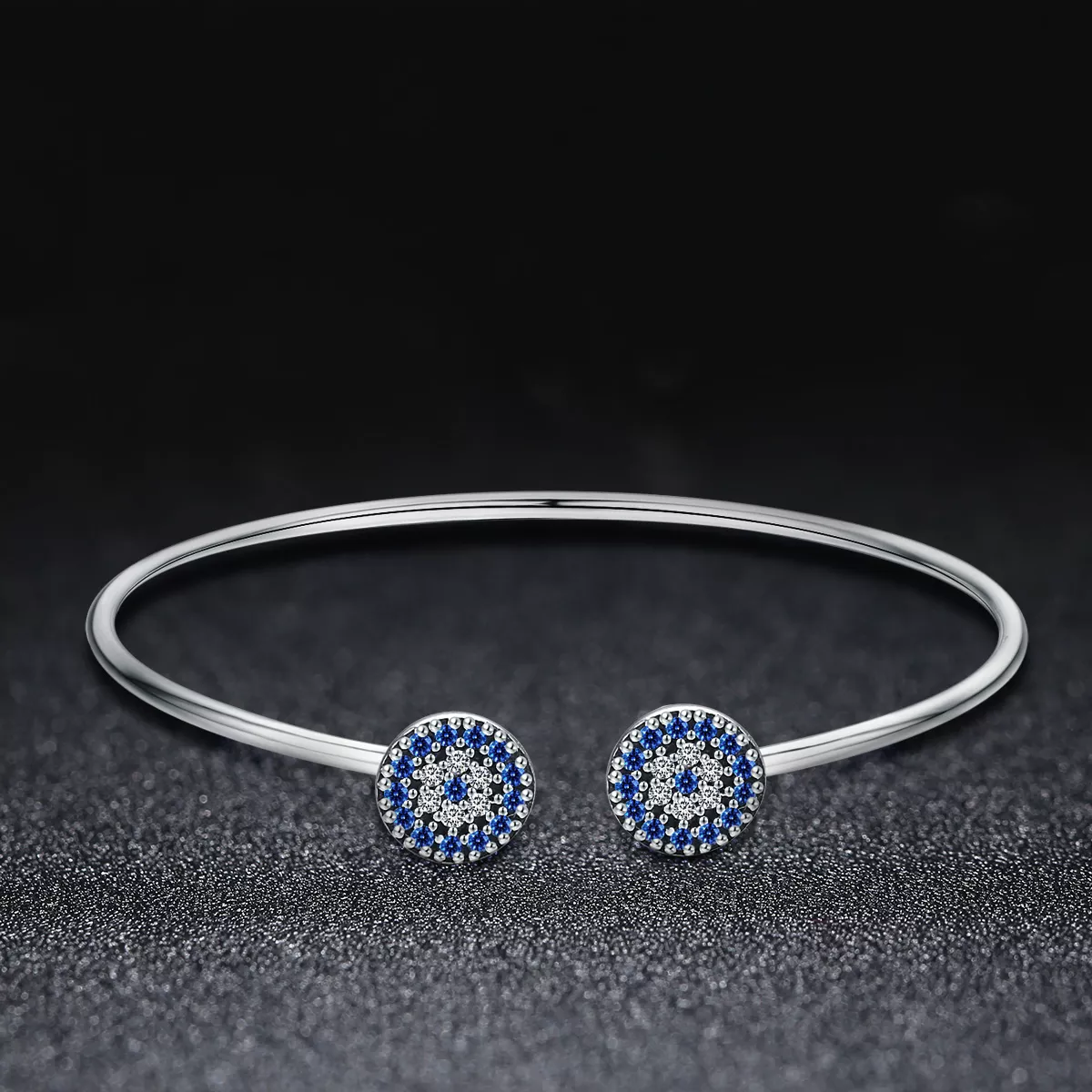 Bracelete Rigido Aberto Estrelas brilhantes estilo Pandora - SCB058