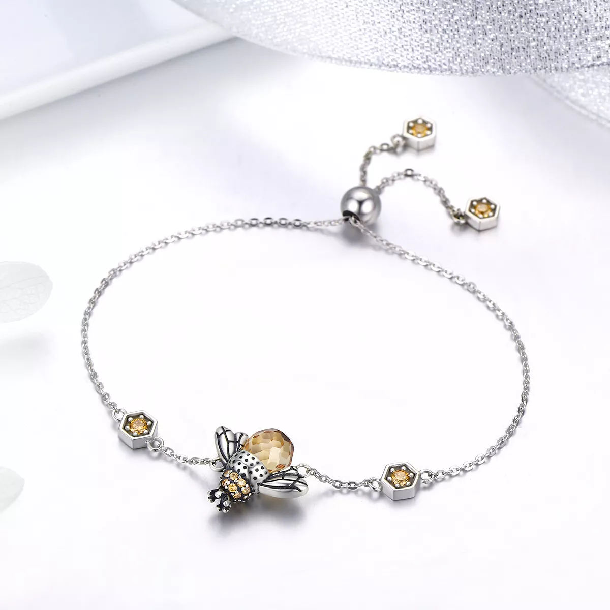 Pulseira Abelha Dançante estilo Pandora - SCB043