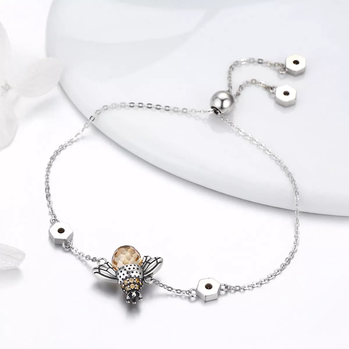 Pulseira Abelha Dançante estilo Pandora - SCB043