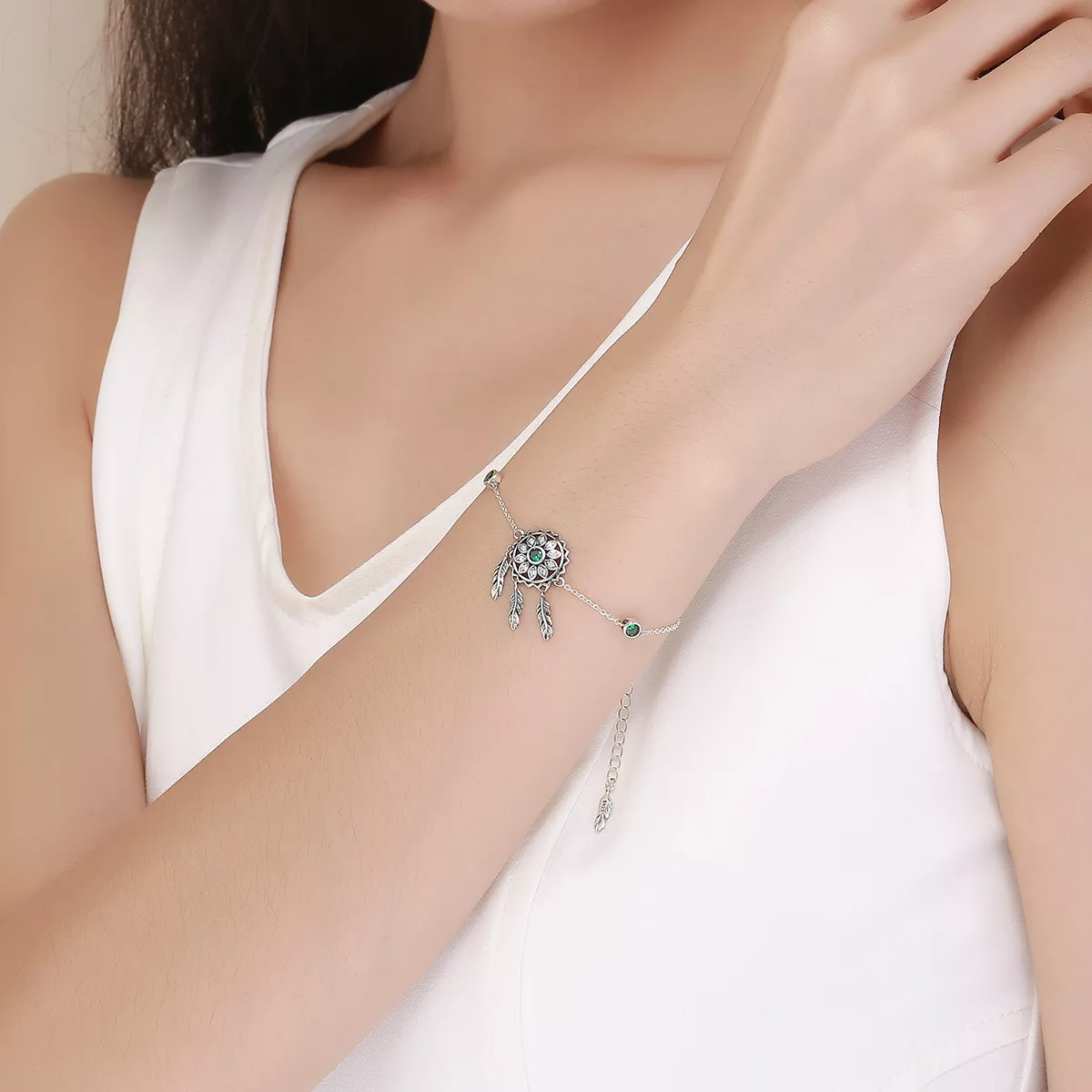 Pulseira Apanhador de Sonhos estilo Pandora - SCB078