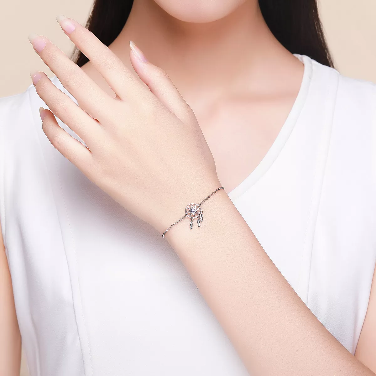 Pulseira Apanhador de Sonhos estilo Pandora - SCB111