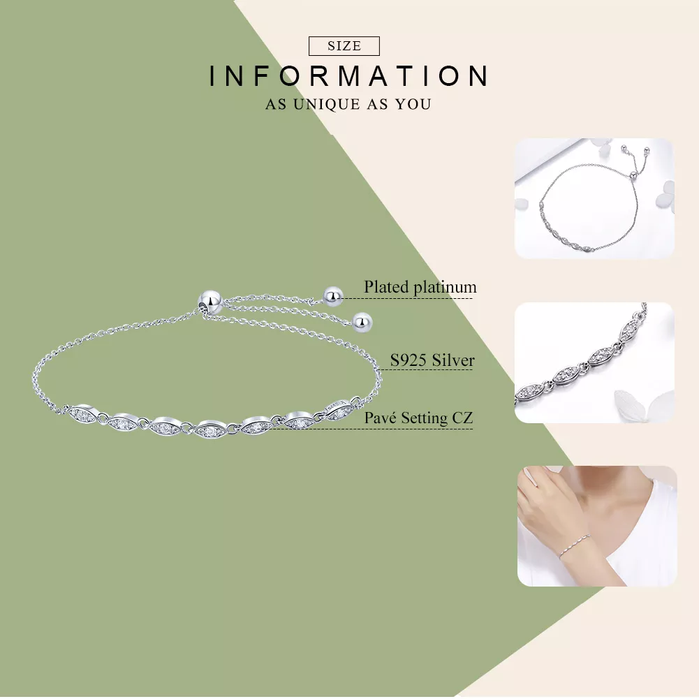 Pulseira Beleza da simplicidade estilo Pandora - SCB086