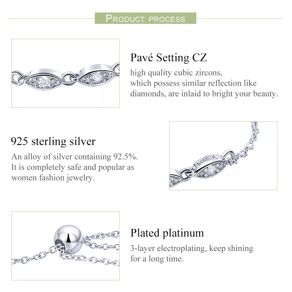 Pulseira Beleza da simplicidade estilo Pandora - SCB086