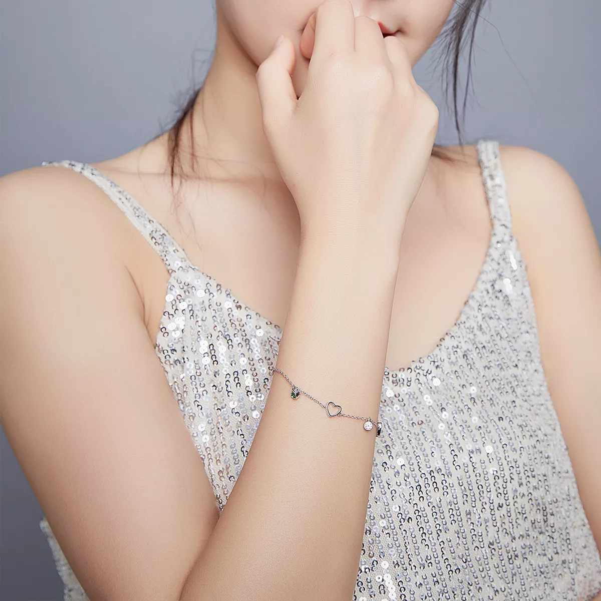 Pulseira Bolas de coração estilo Pandora - SCB180