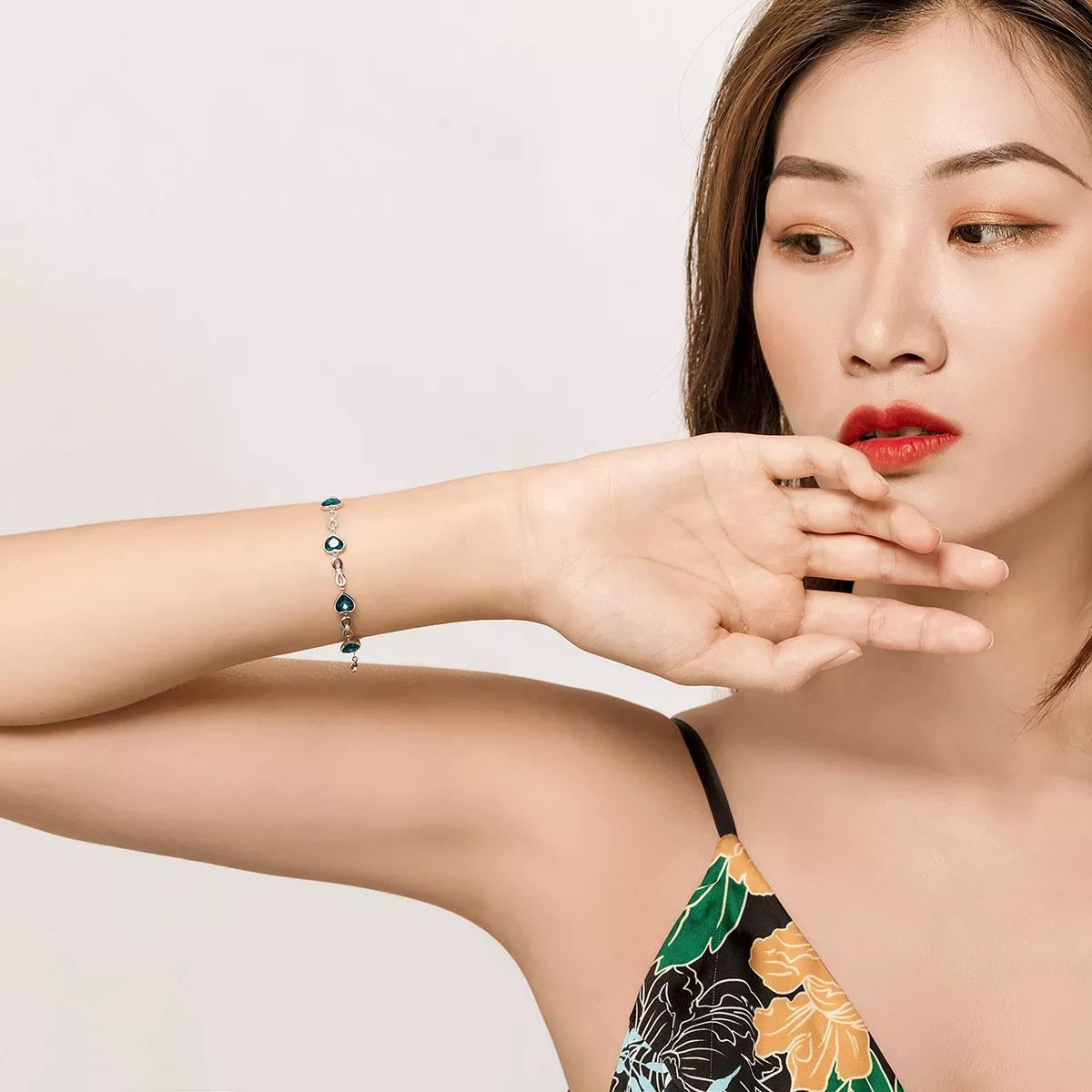 Pulseira Coração do Oceano estilo Pandora - SCB163