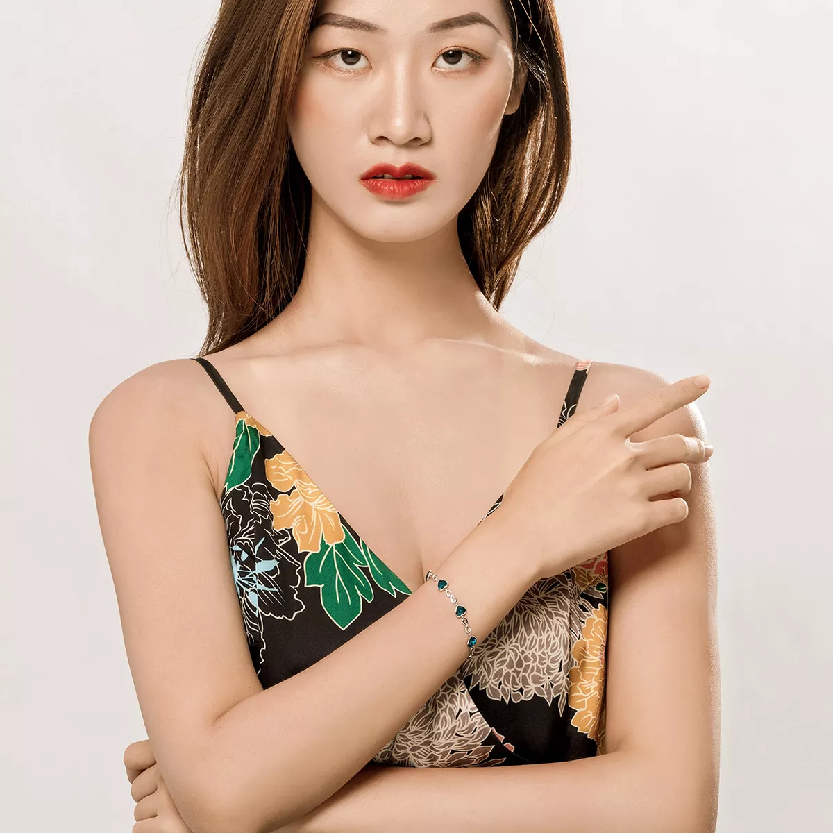 Pulseira Coração do Oceano estilo Pandora - SCB163