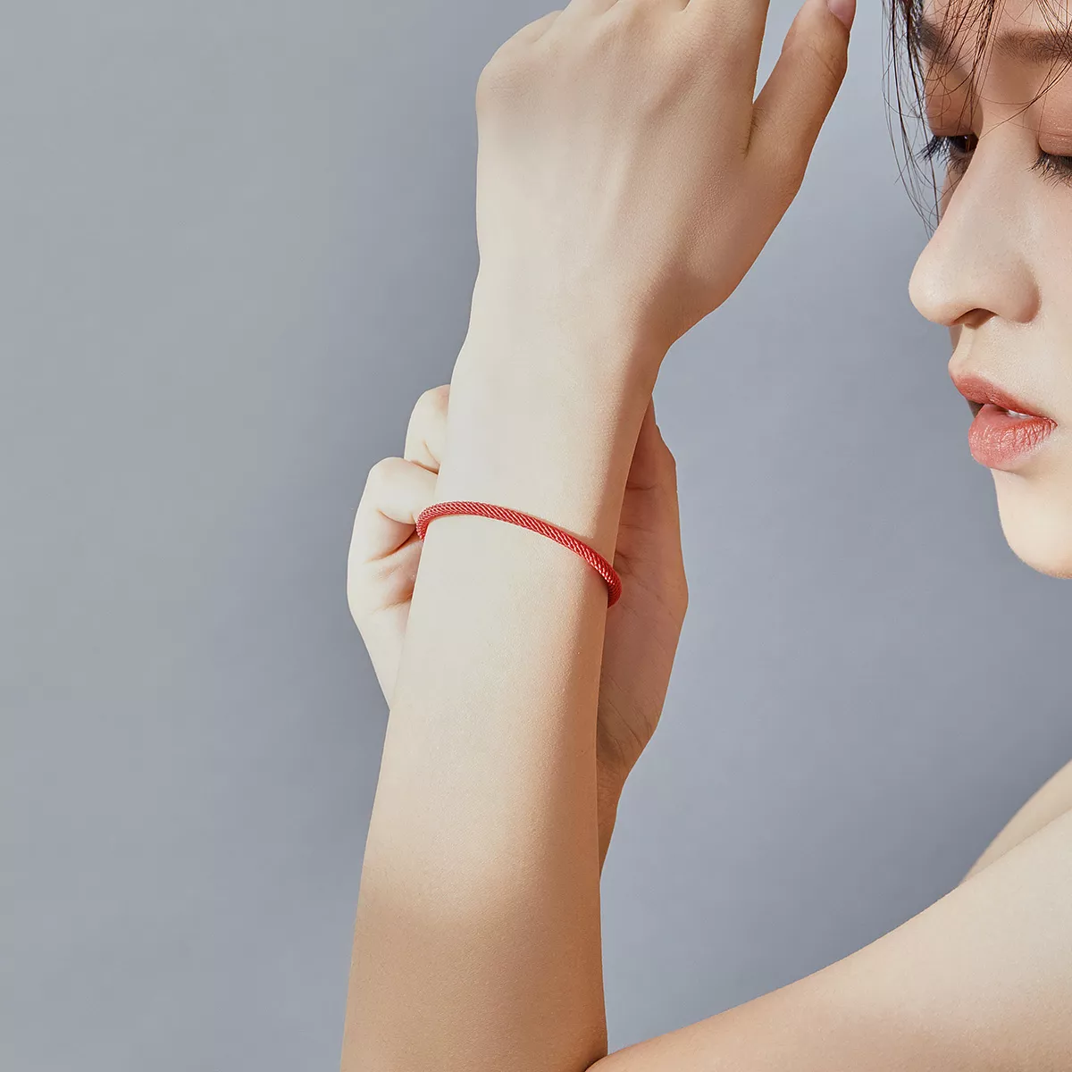 Pulseira de cordão Corda vermelha estilo Pandora - SCB166