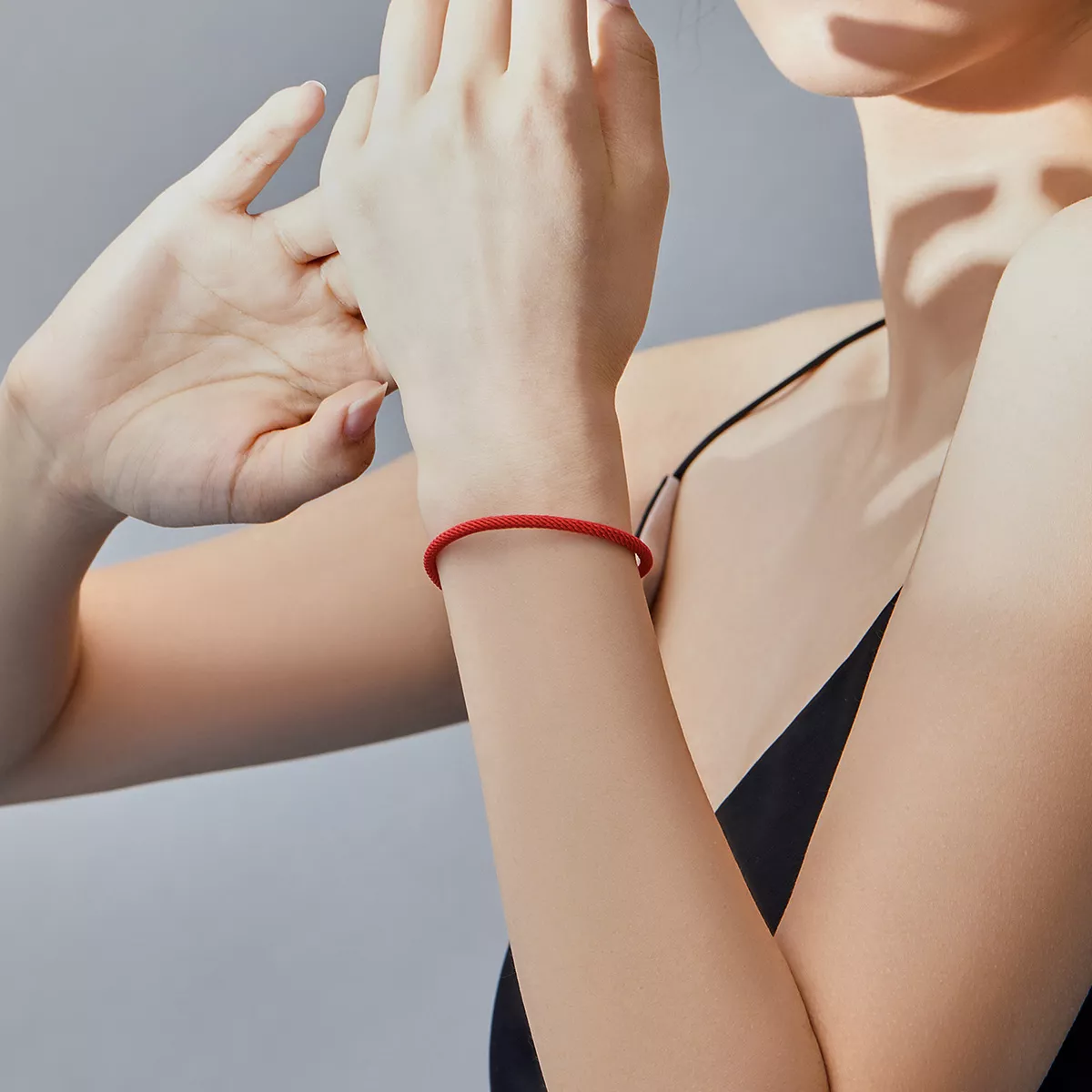 Pulseira de cordão Corda vermelha estilo Pandora - SCB166