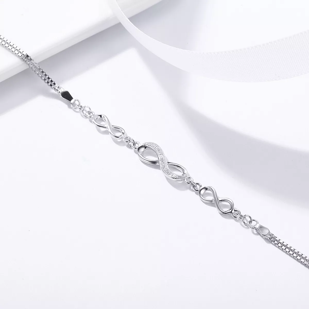 Pulseira Elegância sem fim estilo Pandora - SCB037